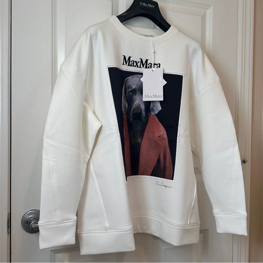 NWT MAX MARA X William Wegman Bacco Sweatshirt Size Small US4/6 Spring/ Fall - Picture 11 of 16